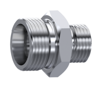 RVS verloopadapters metrisch (L-S) (24º) male-male