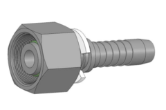RVS 1/4" DN perskoppeling 8L M14x1,5 met o-ring
