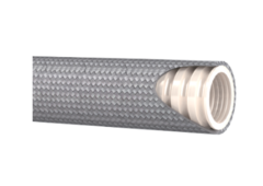 1/4" DN PTFE teflon slang RVS omvlochten geribbeld
