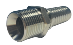 3/8" BSPT buitendraad perskoppeling voor 3/8" (DN10) slang