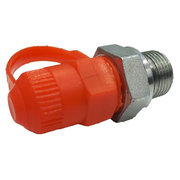 Minimess koppeling 1/2'' BSP male met plastic afdekkap