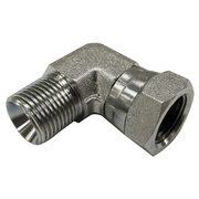 Kniekoppeling instelbaar 90&ordm; 3/8" BSP met wartel