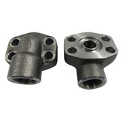 SAE 90° schroefdraad flens (female) 1"1/4 BSP, 1"1/4 inch, 6000 PSI