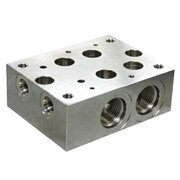 NG16 voetplaat | 1 voudig zonder overdrukventiel | 3/4" BSP | zijaansluitingen