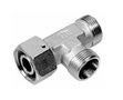 RVS instelbare T-adapter met o-ring 12L (M18x1,5) (L-uitvoering)