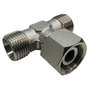 RVS instelbare T-adapter met o-ring 20S (M30x2) (T-uitvoering)