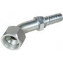RVS 1/2" DN perskoppeling 45&ordm; 7/8" 14h UNF