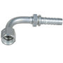 RVS 1/4&quot; DN perskoppeling haaks 90&ordm; 7/16&quot; 20h UNF