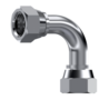 RVS kniekoppeling 90&ordm; 3/8" BSP female met wartel