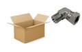 Voordeelverpakking 100 stuks kniekoppeling instelbaar 90&ordm; 1/4" BSP met wartel