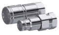 RVS flat face snelkoppeling 1/4" BSP male, BG-maat: 1
