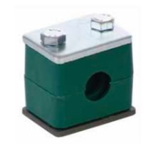 Versterkte RVS buisklem enkel compleet 10 mm