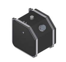 Hydrauliektank afgeschuinde rand 180 liter met zijmontage en intern filter