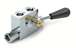 Dubbele gestuurde terugslagklep met afsluitkraan VBPDE 1/4