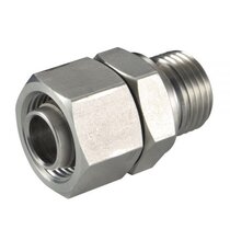 RVS BSP 1/4'' - 8S (M16x1,5) male inschroefkoppeling met wartel