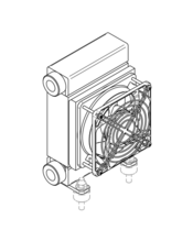 Oesse hydrauliek oliekoeler 2 kW 12V - 1/2