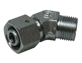 Kniekoppeling instelbaar 45° 22L (M30x2) met o-ring