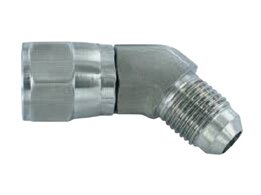 RVS kniekoppeling instelbaar 45º JIC 1