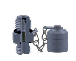 Stalen afdekkap - stofkap voor Minimess koppelingen