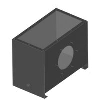 Hydrauliektank met deksel en gat voor inspectieluik 400 liter