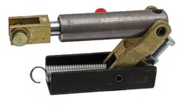 Remcilinder met veer 30x75mm met gaffel voor vierkante asbalk