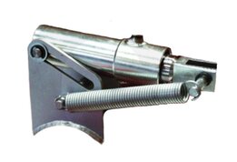 Remcilinder met veer 20x75mm met gaffel voor ronde asbalk