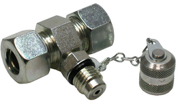 Minimess T-meetpuntkoppeling M16x2 met buitendraad 30S (M42x2)