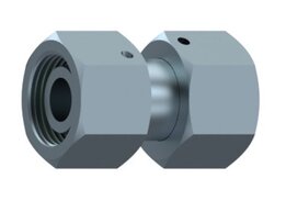 Dubbele moer 8L (M14x1,5) - 12L (M18x1,5)