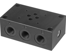 Voetplaat ES-3-D-3/8-L zijaansluiting APB- T 35L/min 310bar 3/8