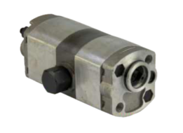 2-traps hydrauliekpomp voor mini powerpack 0,89 cc + 3,3 cc rechts