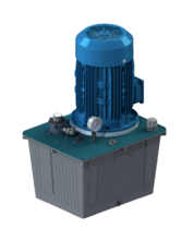 400V 5,5kW hydrauliek powerpack met 44 liter aluminium tank