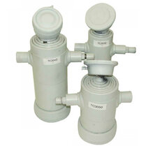 2-traps telescoopcilinder, 61-76mm, slag 695mm, 180 bar met kogel