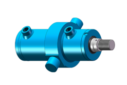 Dubbelwerkende cilinder 80x50 met schommeljuk | Slag op maat
