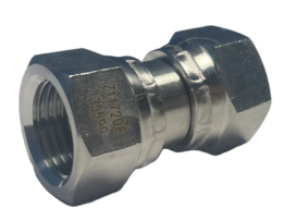 RVS dubbele moer 3/8