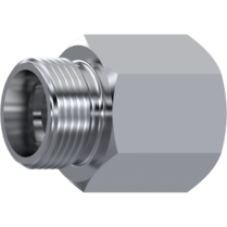 RVS verloop adapter 12L Male - 3/8