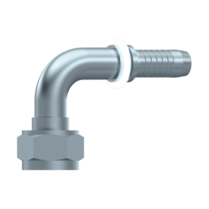 CO2 perskoppeling haaks 90º voor slang 3/8 DN 10 aansluiting W21.8 1/14H