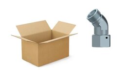 Voordeelverpakking 20 stuks kniekoppeling instelbaar 45º 15L (M22x1,5) met wartel