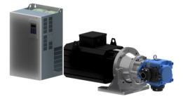 22kW Servo motor met voorgemonteerde pomp 25cc | 3000 rpm | incl controller