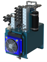 5,5kW Pons powerpack | IE3 400/690V | dubbel pomp circuit |  accumulator buffer