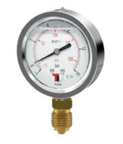 Manovacuüm meter met glycerine DN 63 | -1 tot +3 bar | 1/4
