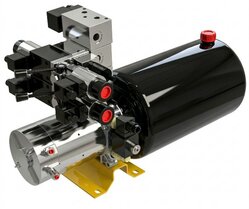 12V 1,6kW hydrauliek powerpack | 3.2cc pomp | enkelwerkend circuit