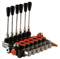 6P40 6 sectie stuurventiel 40 L/min handbediend 6P40 6 sectie stuurventiel 40 L/min handbediend