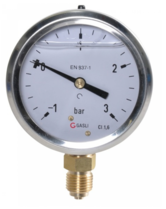 Manometer aansluiting onder 63mm rvs gevuld met glycerine -1-3 bar