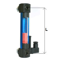 Elektrische niveaumeter, 1 maak- en verbreekcontact, 254 mm