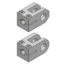 Vorkbevestiging voor cilinder met binnendiameter 12 mm