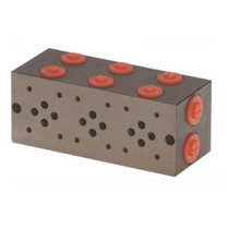 NG6 voetplaat (parallel), 4 voudig met boven- en zij aansluiting