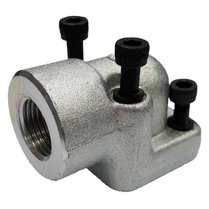 Pompflens haaks 4 gaats M8 3/4'' BSP (40mm)