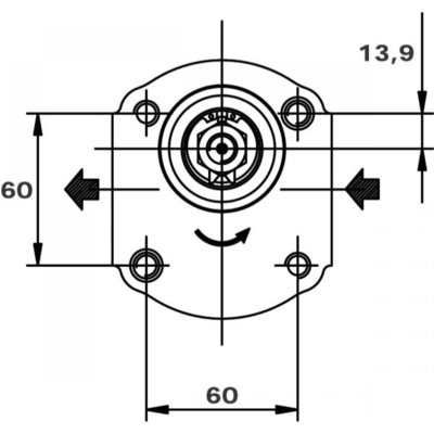 Casappa Tandwielpomp PLP20D 11,2cc 54B5 rechts