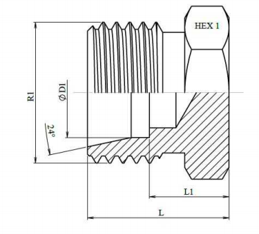 Metrische blindplug Ø 12L M18x1.5