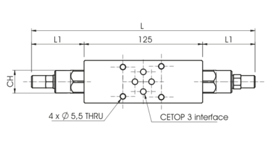 Dubbelwerkende balanceerklep VBCD DE NG6 CETOP 3